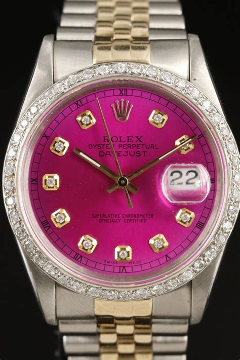 hot pink rolex|rolex pink face for sale.